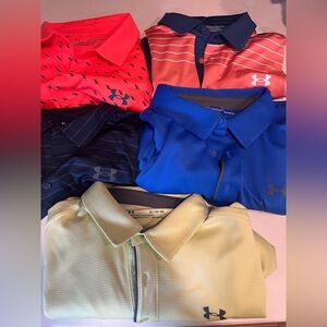 Under Armour Men's Golf Polos 5 Pack Size XL $25